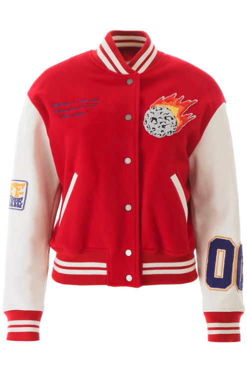 Edward Sinclair Mens Named Red & Sleeves Varsity Jacket