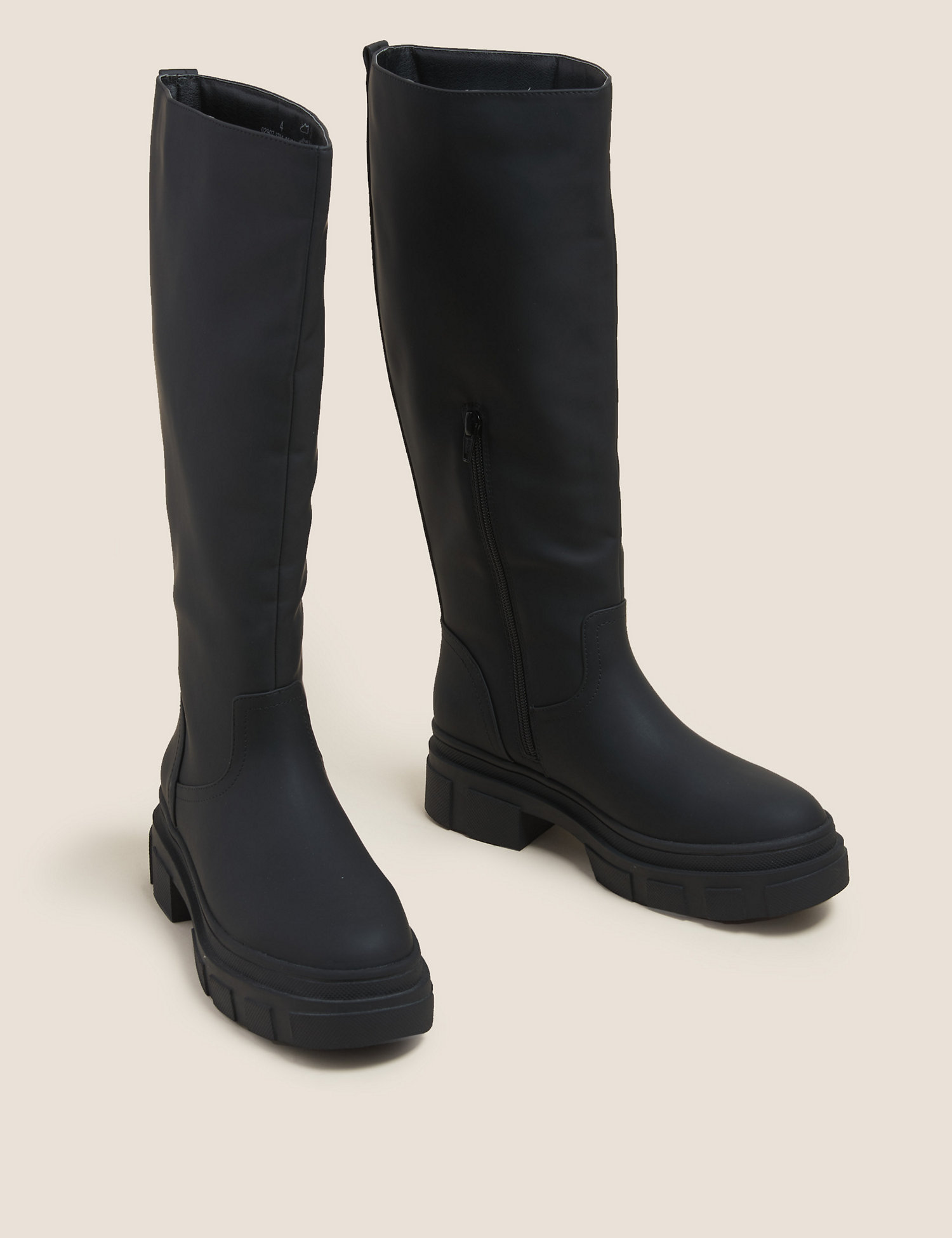 M&S Collection Chunky Cleated Knee High Boots