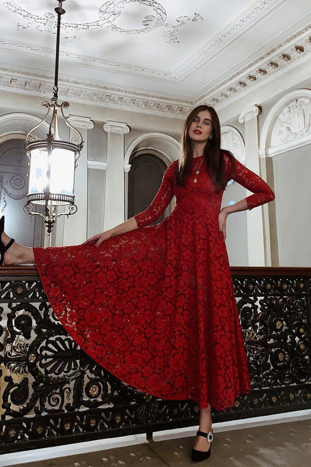 Best New Year's Eve Dresses: Darja Barranick in red dress