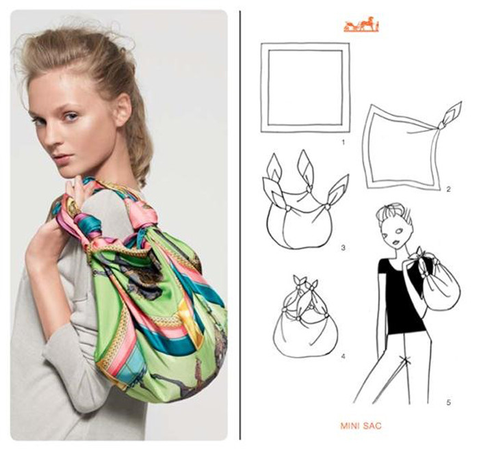 hermes how to tie a scarf