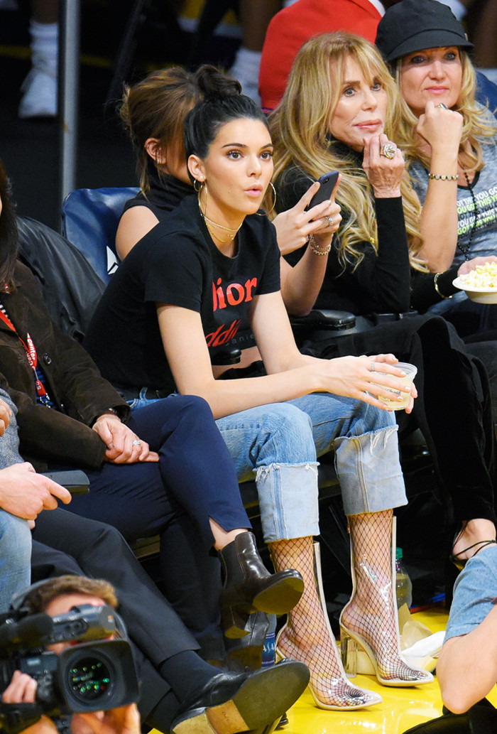 kendall jenner sheer boots