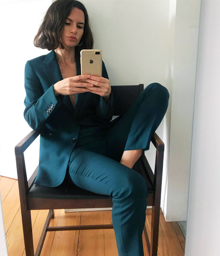 French Fashion Basics: blazer and tailored trousers worn by Marta of Life of Boheme