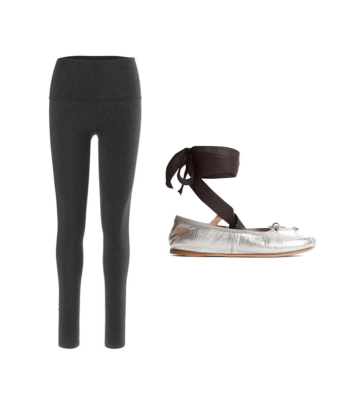 Leggings with ballet flats