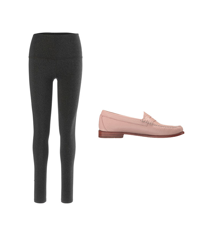 Leggings with loafers