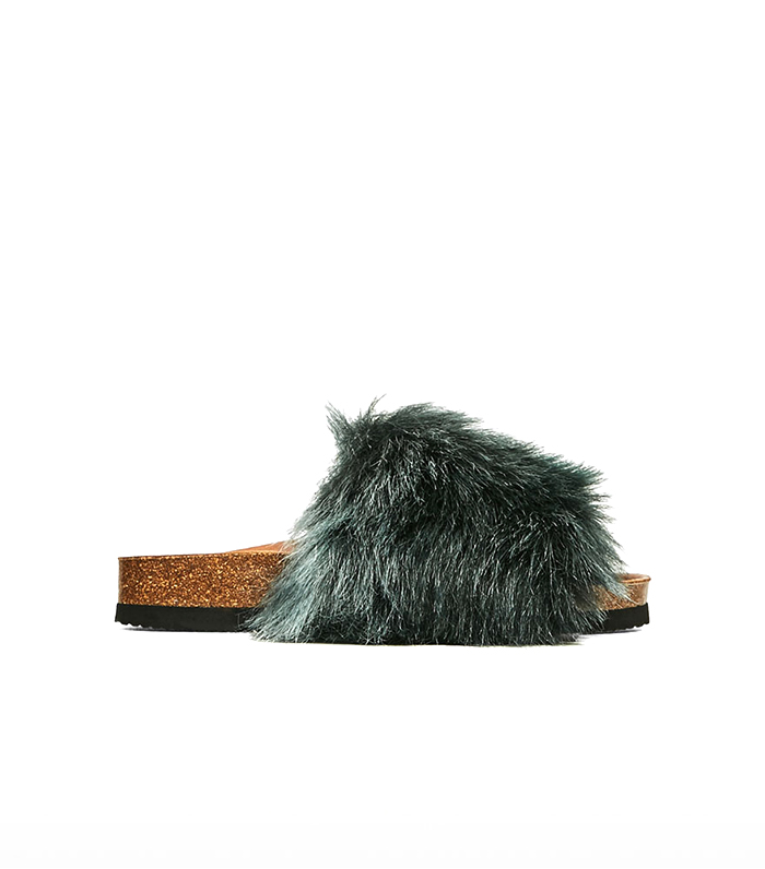 zara fluffy slippers