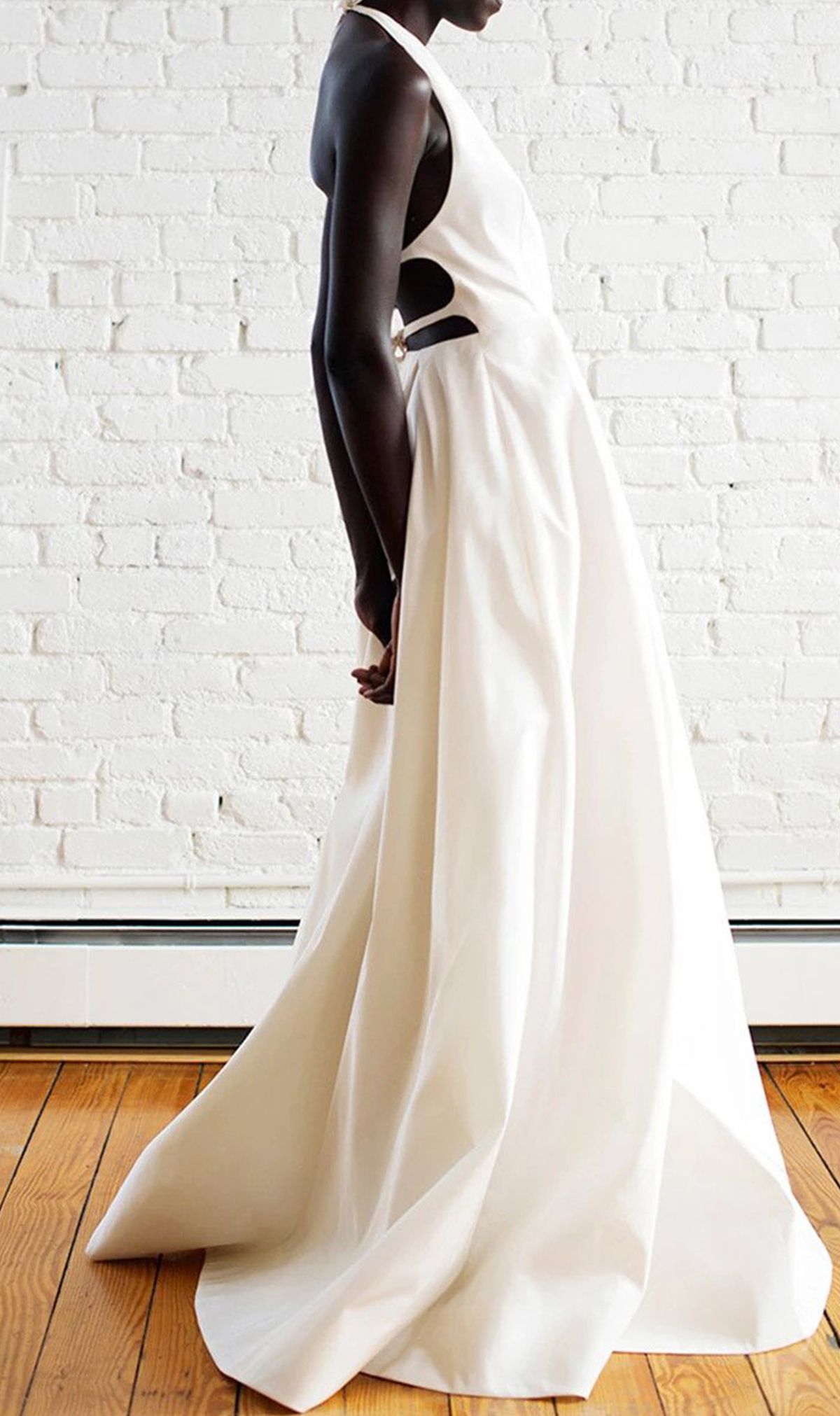 simple sleek wedding dress