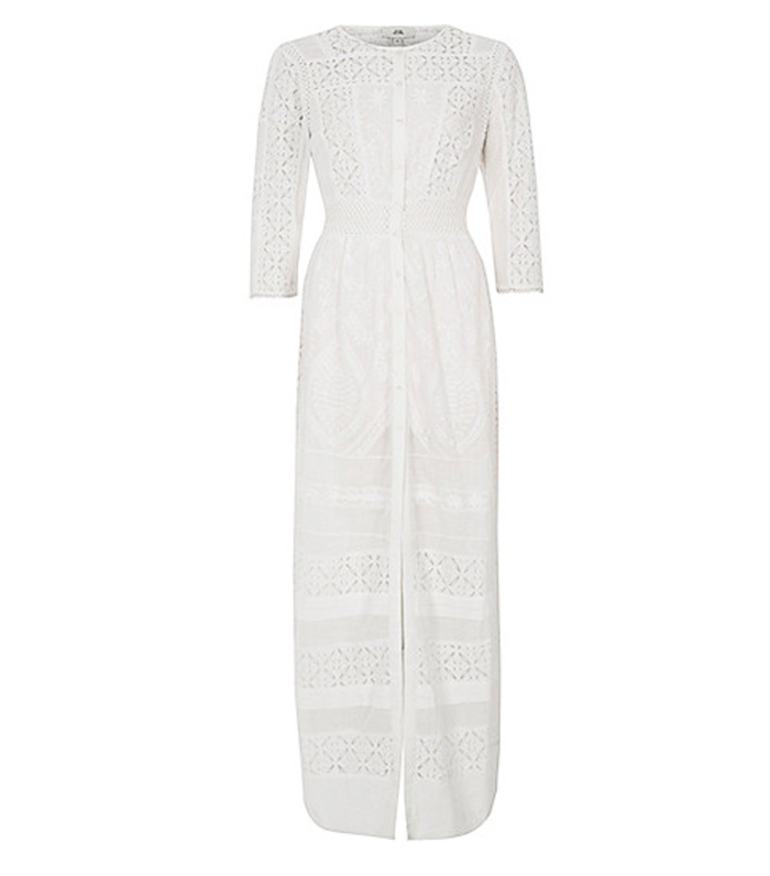 river island white maxi dress