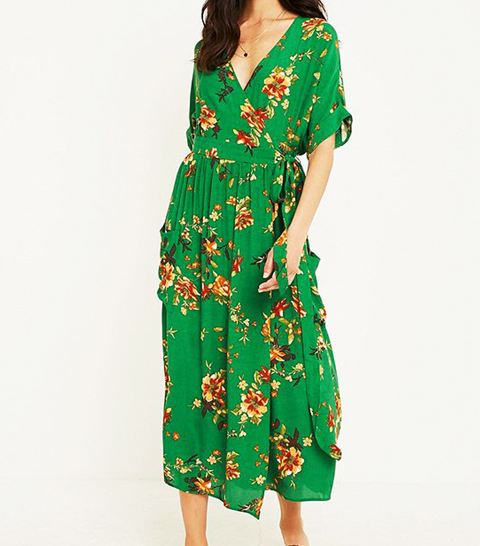 Urban Outfitters Green Wrap Dress Shop, 52% OFF | www.rupit.com