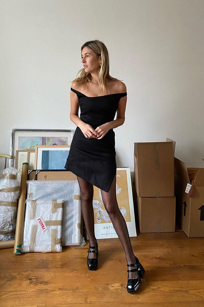 7 Ways to Wear Black Tights With All Your Dresses | Who What Wear