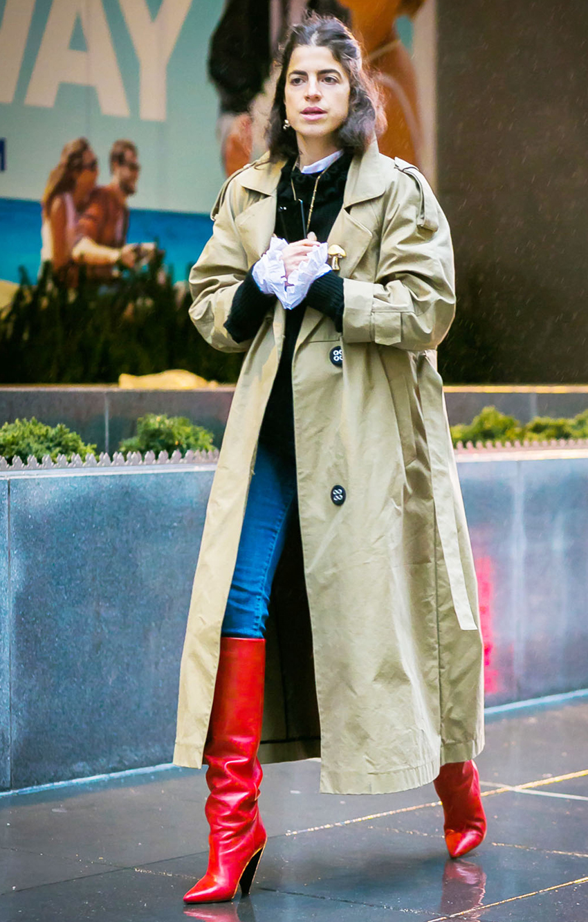 How to Wear Bright Colors in the Winter Street Style: Leandra Medine