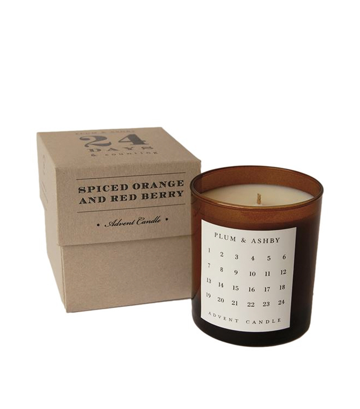 Luxury Advent Calendar: Plum & Ashby Spiced Orange and Red Berry Advent Candle