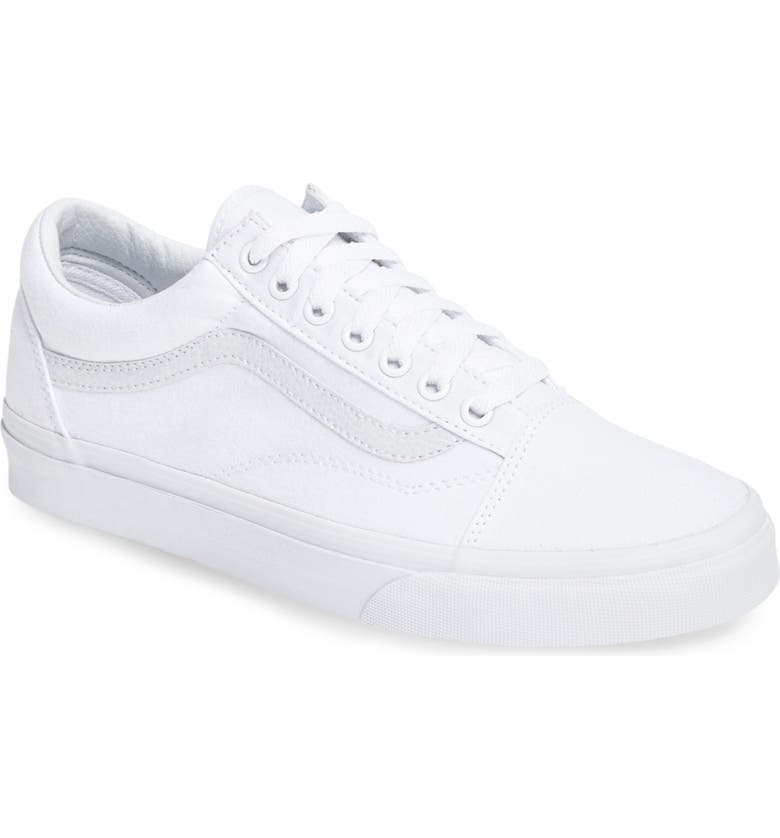 vans low top all white