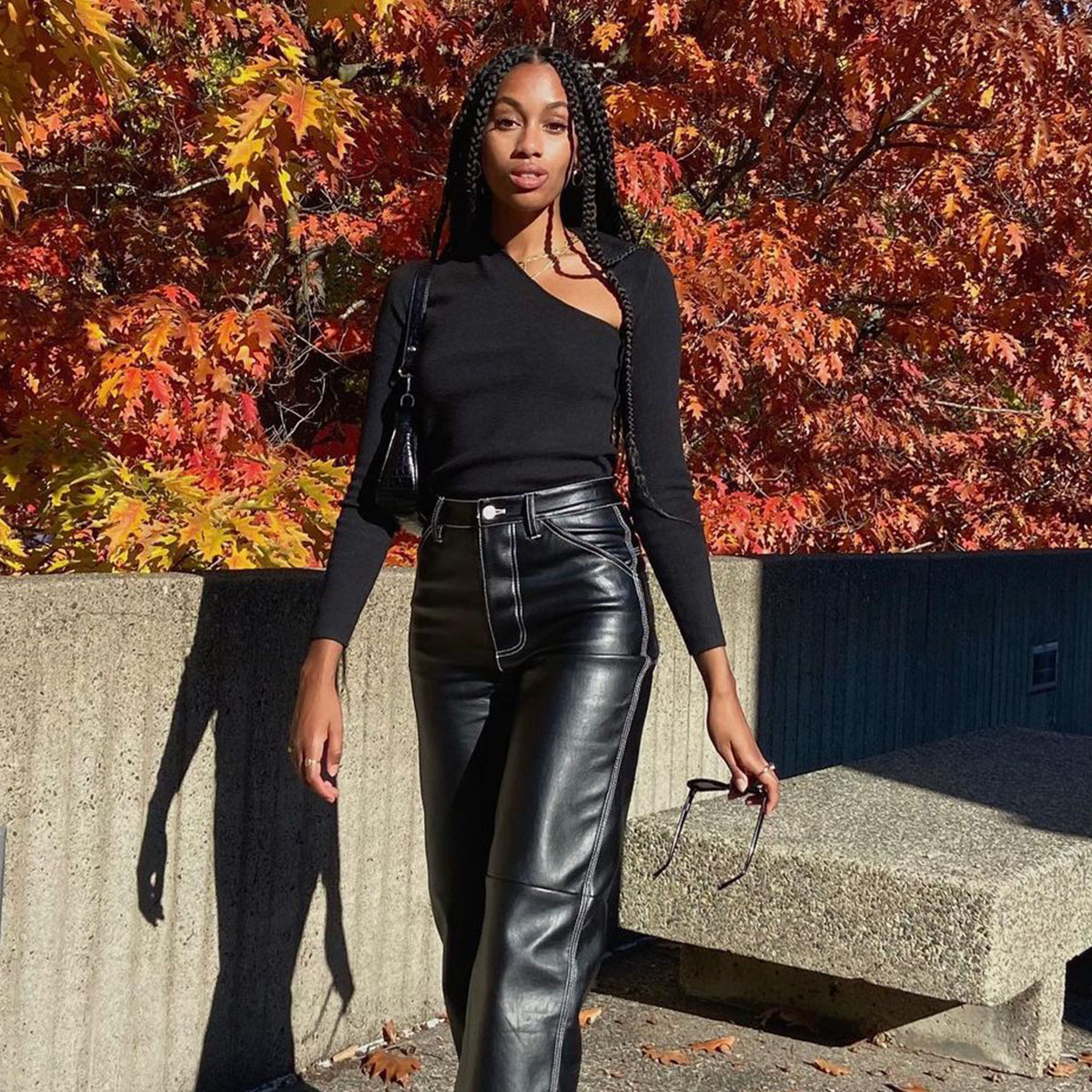 3 Ways to Style Your Black Faux Leather Pants For Fall  the gray details