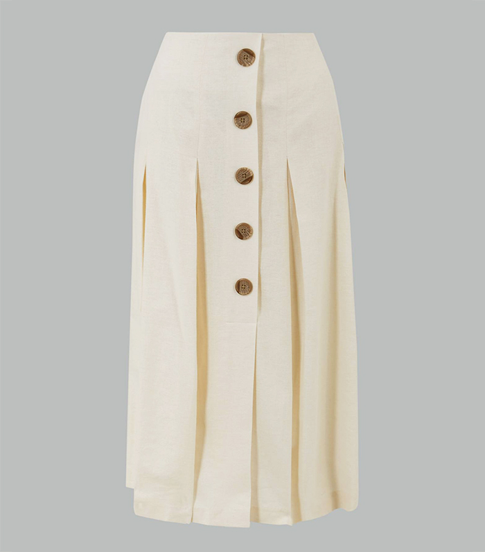 M&S AUTOGRAPH  Supima Cotton Rich A-Line Midi Skirt~ Camel ~ PRP £49.50 
