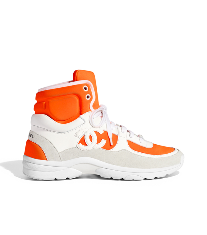 chanel orange shoes