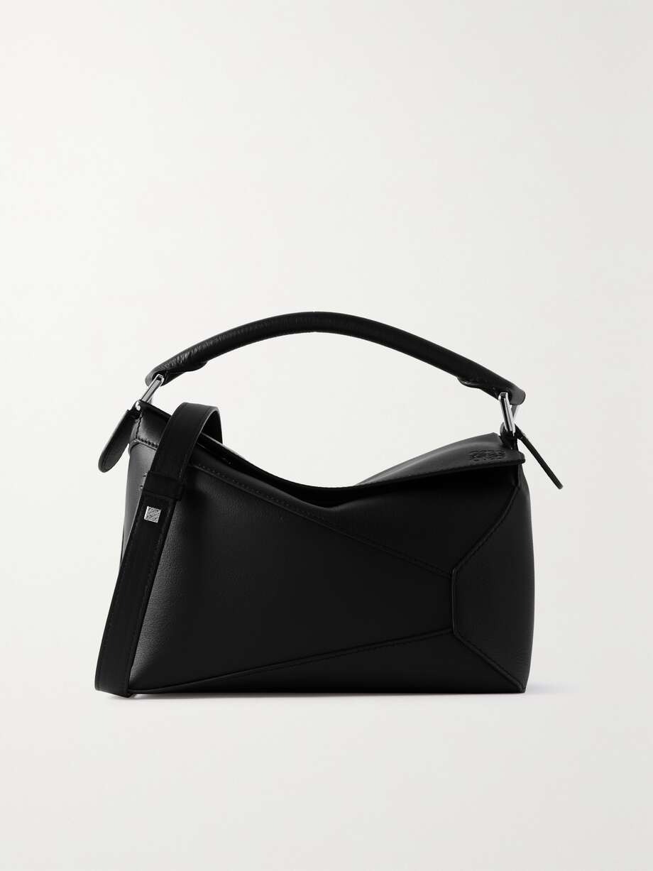 Loewe Puzzle Edge Small Two-Tone Textured-Leather Shoulder Bag
