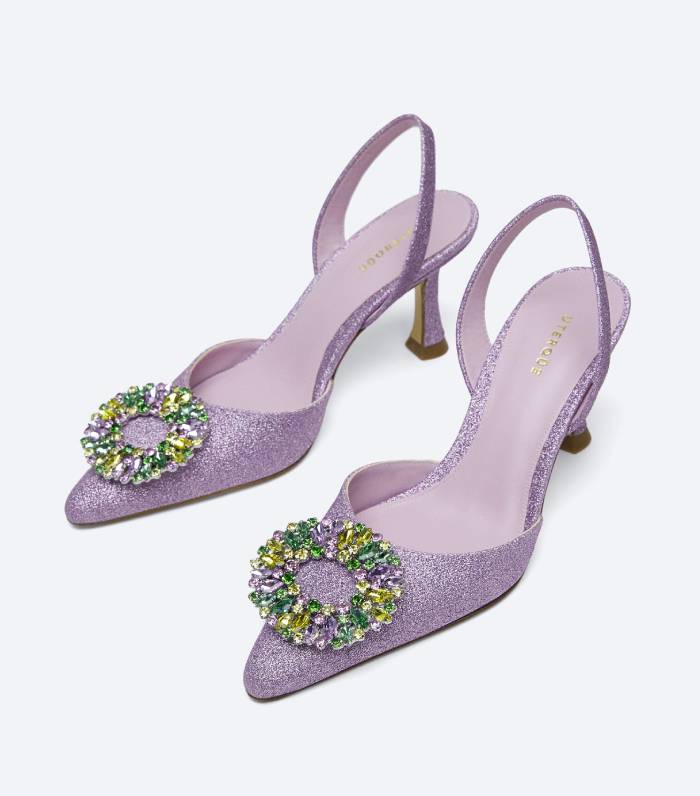 Üterque Glitter D'Orsay Shoes