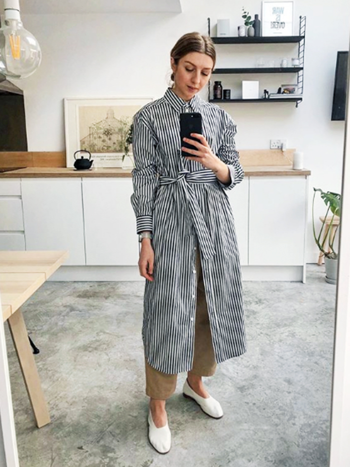 What to Wear in April: Brittany Bathgate in layers