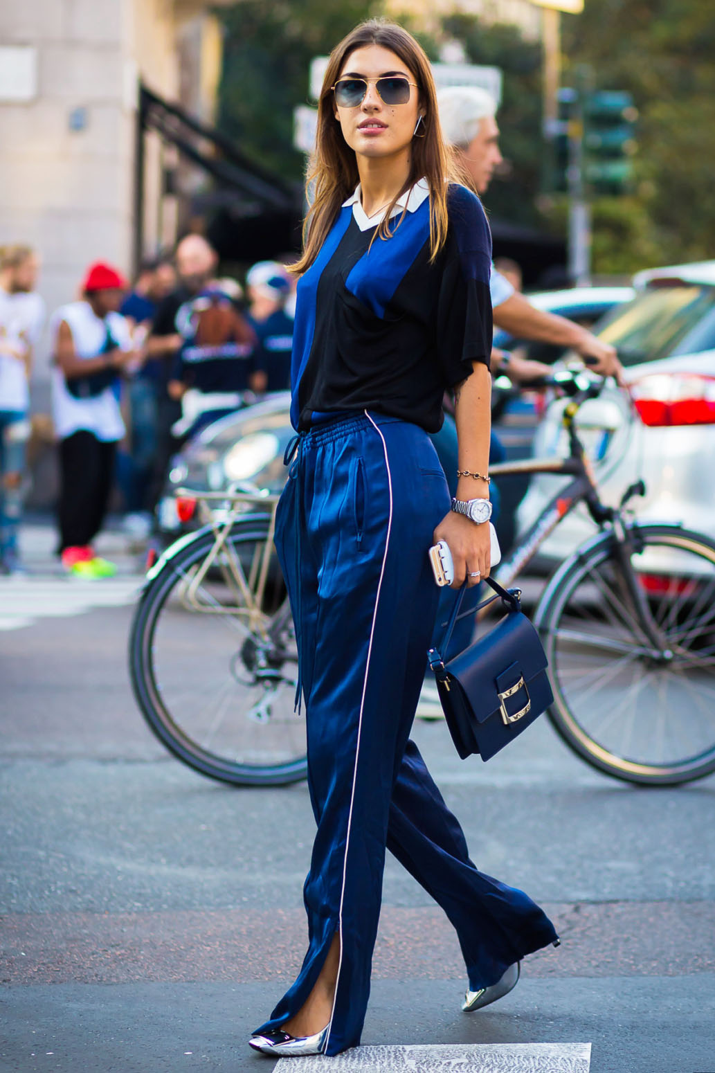 Fashion Trousers Capris Esprit Sports Capris blue-dark blue casual look 