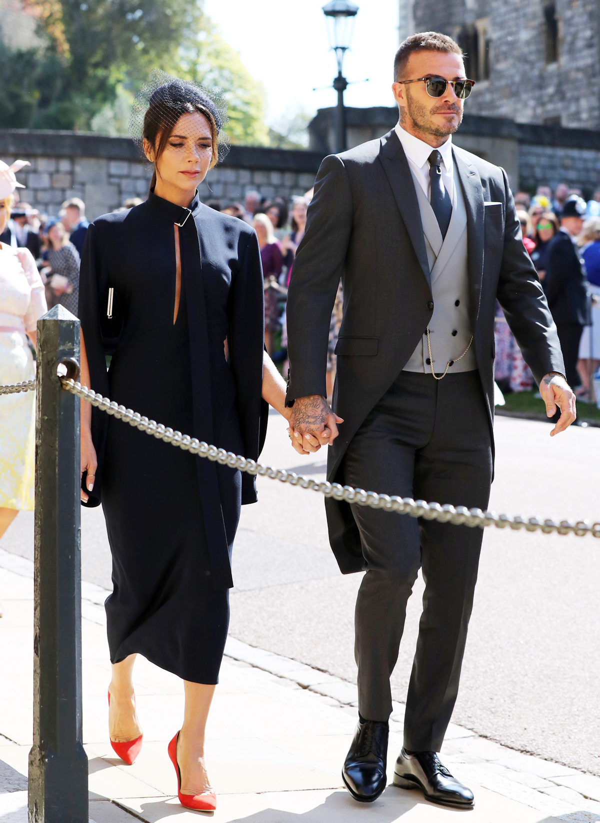 Victoria Beckham Meghan Harry Royal Wedding Outfit: Navy Shift Dress