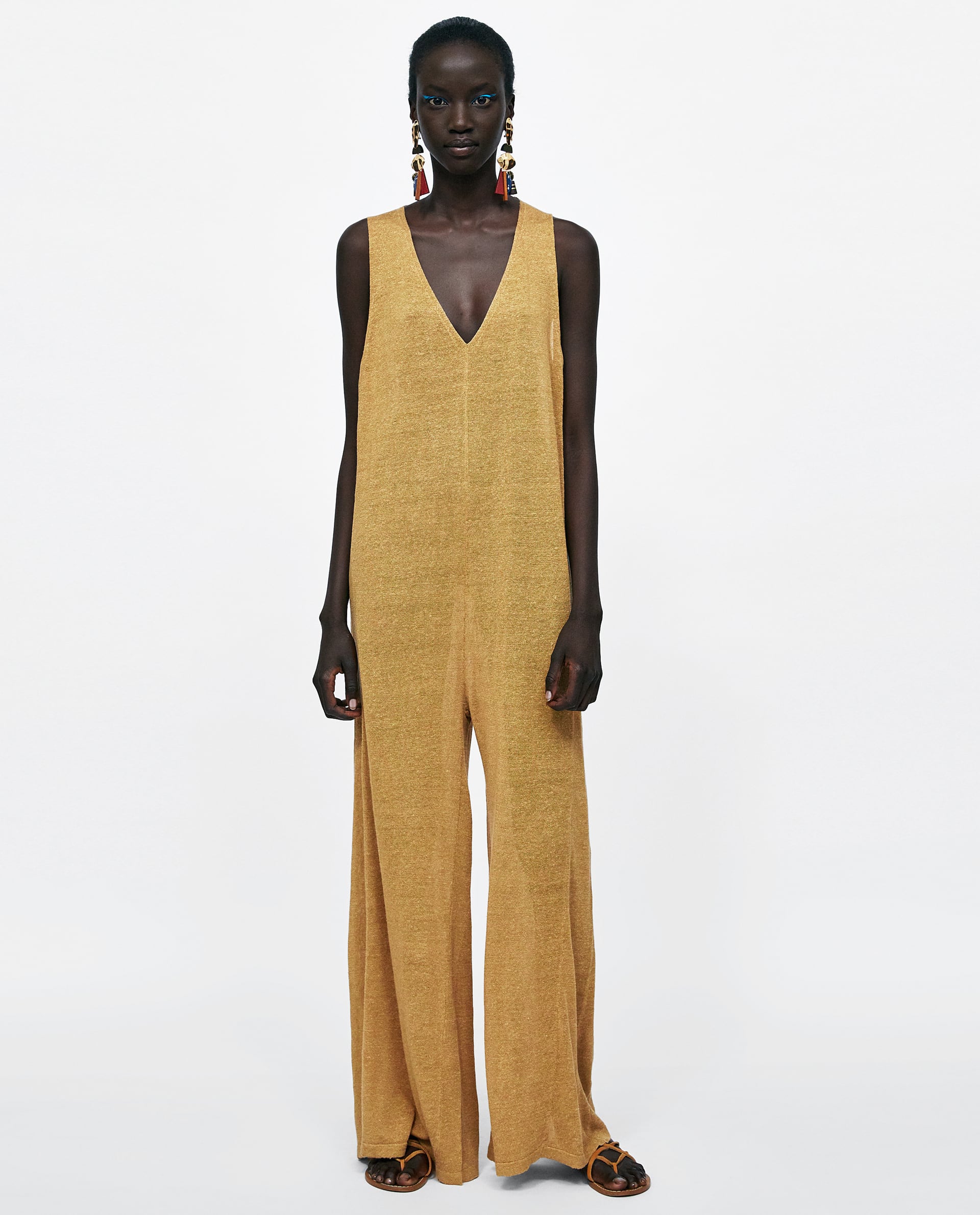 zara long jumpsuit with pockets