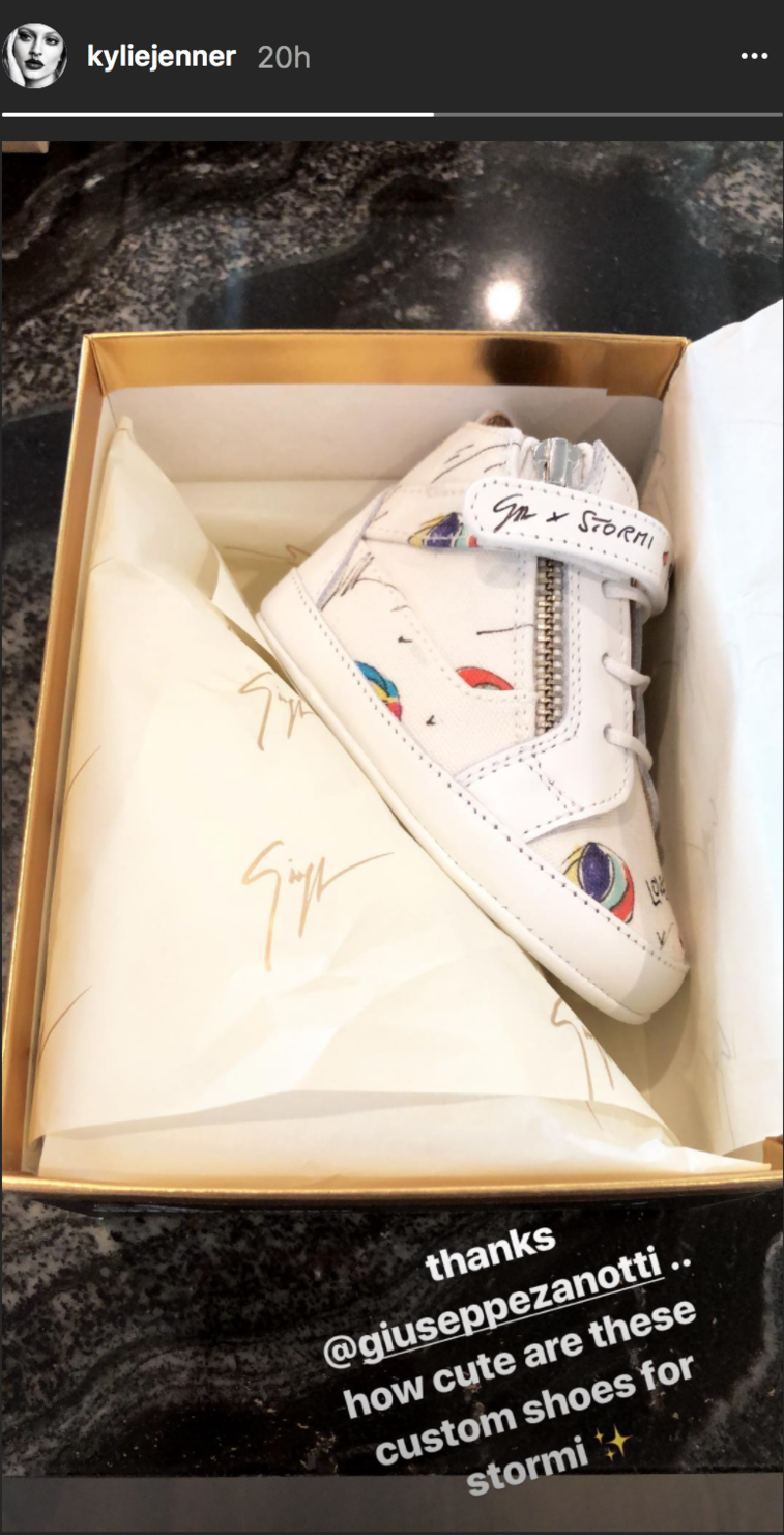 Kylie Jenner's Daughter Stormi Has Custom Designer Sneakers | Who What Wear