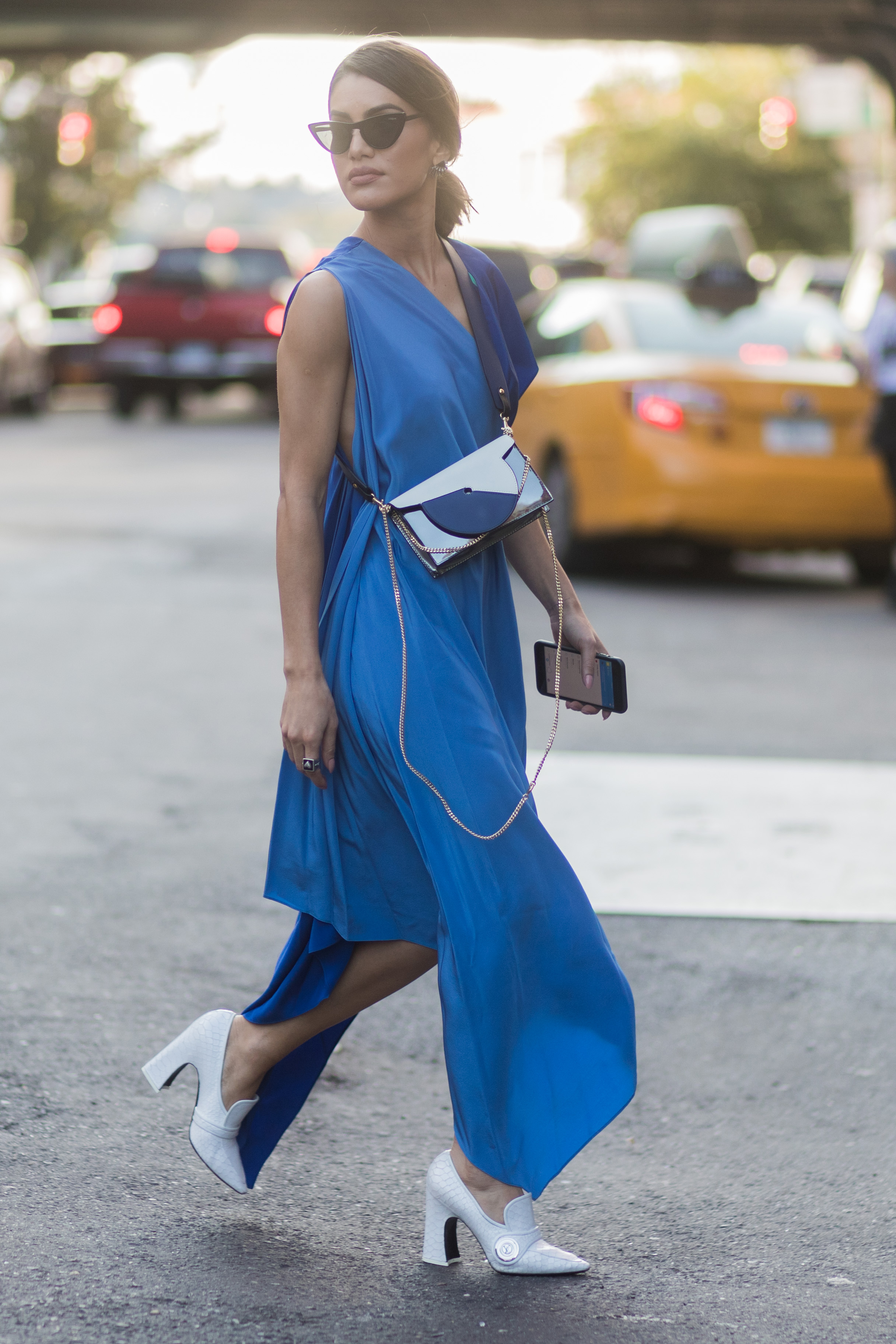 all blue outfits slip dress