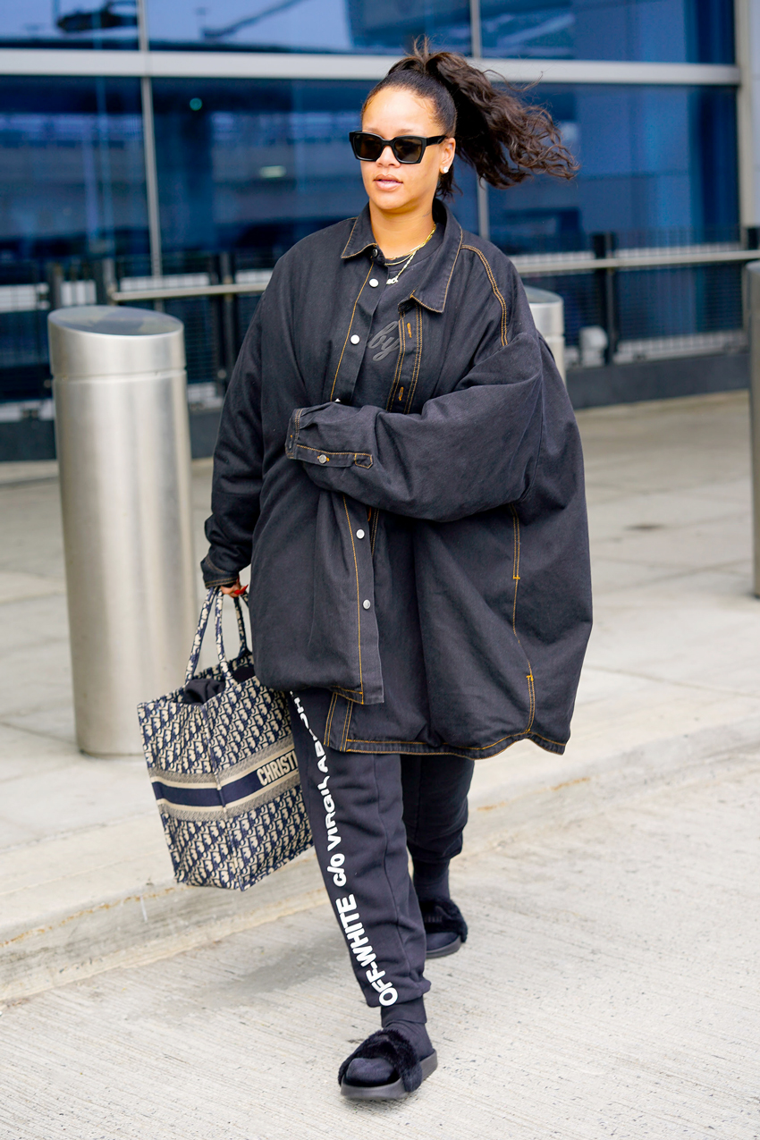 Rihanna at the airport