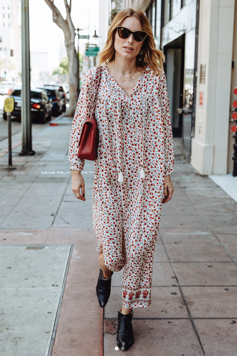 floral maxi dress outfit