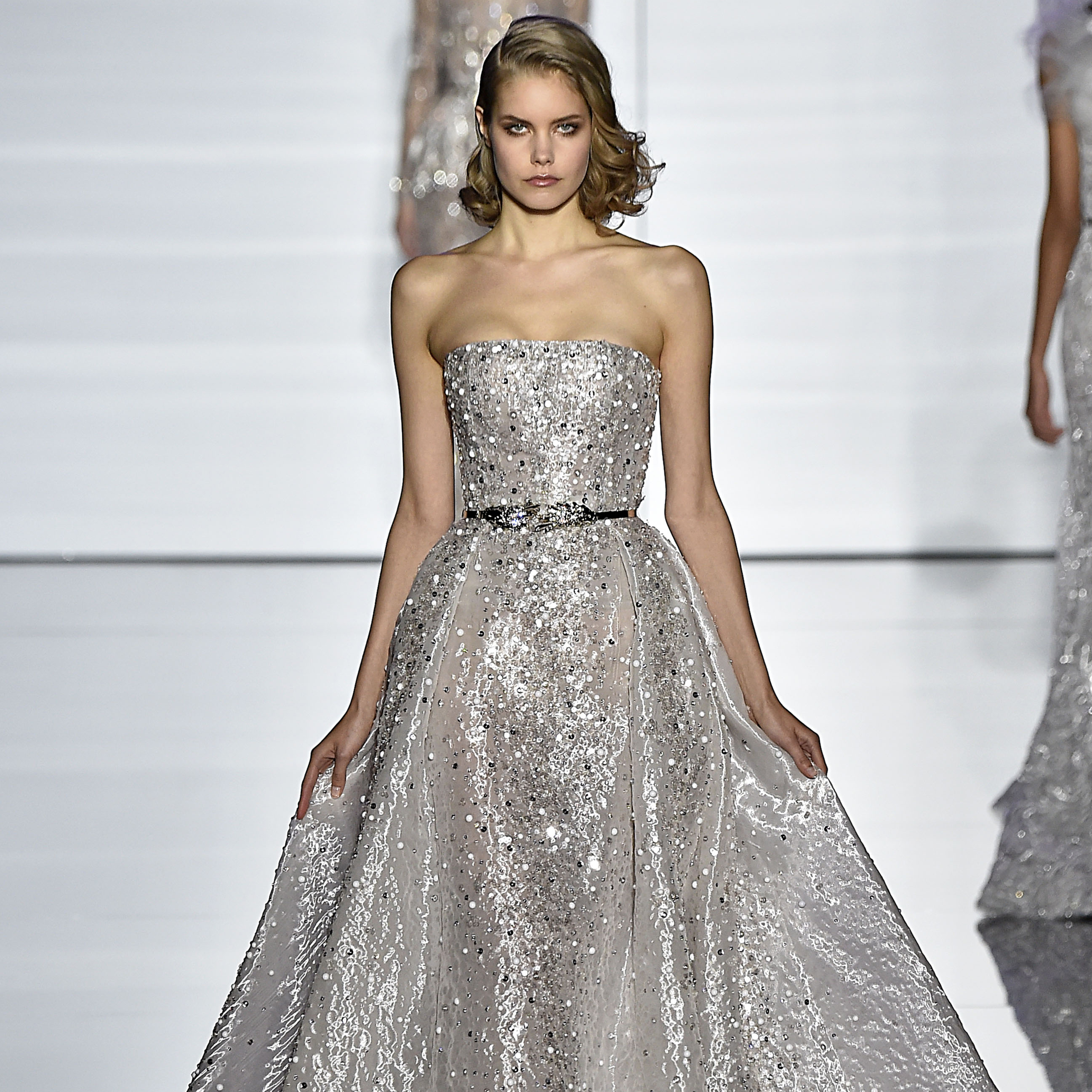 silver gown design