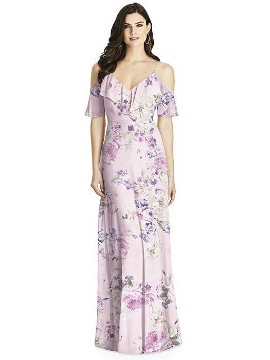 lavender floral bridesmaid dresses