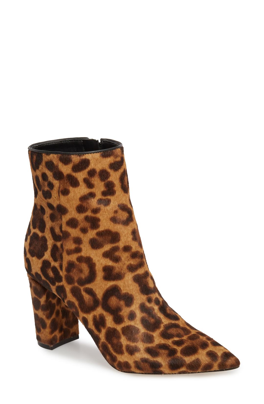 leopard skin booties