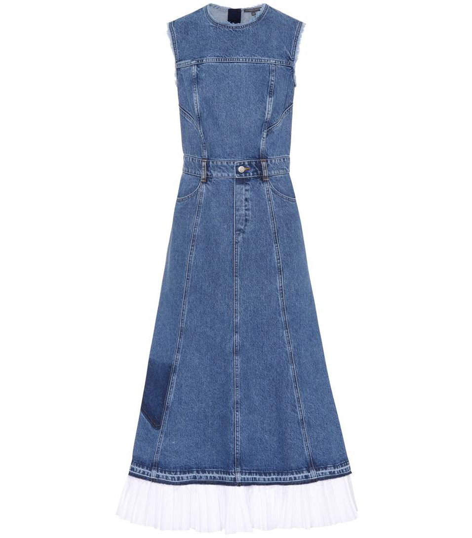 fitted blue jean dress