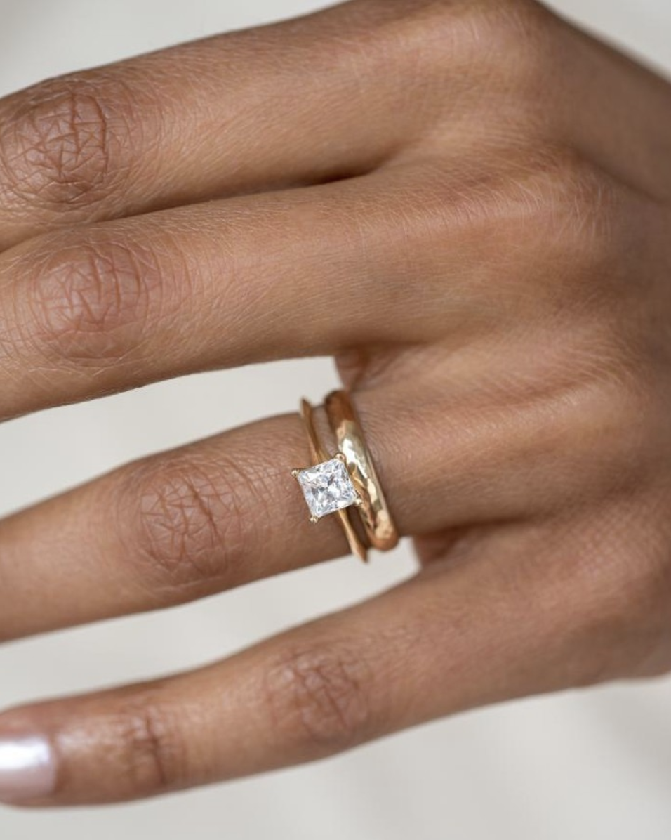 Square engagement rings