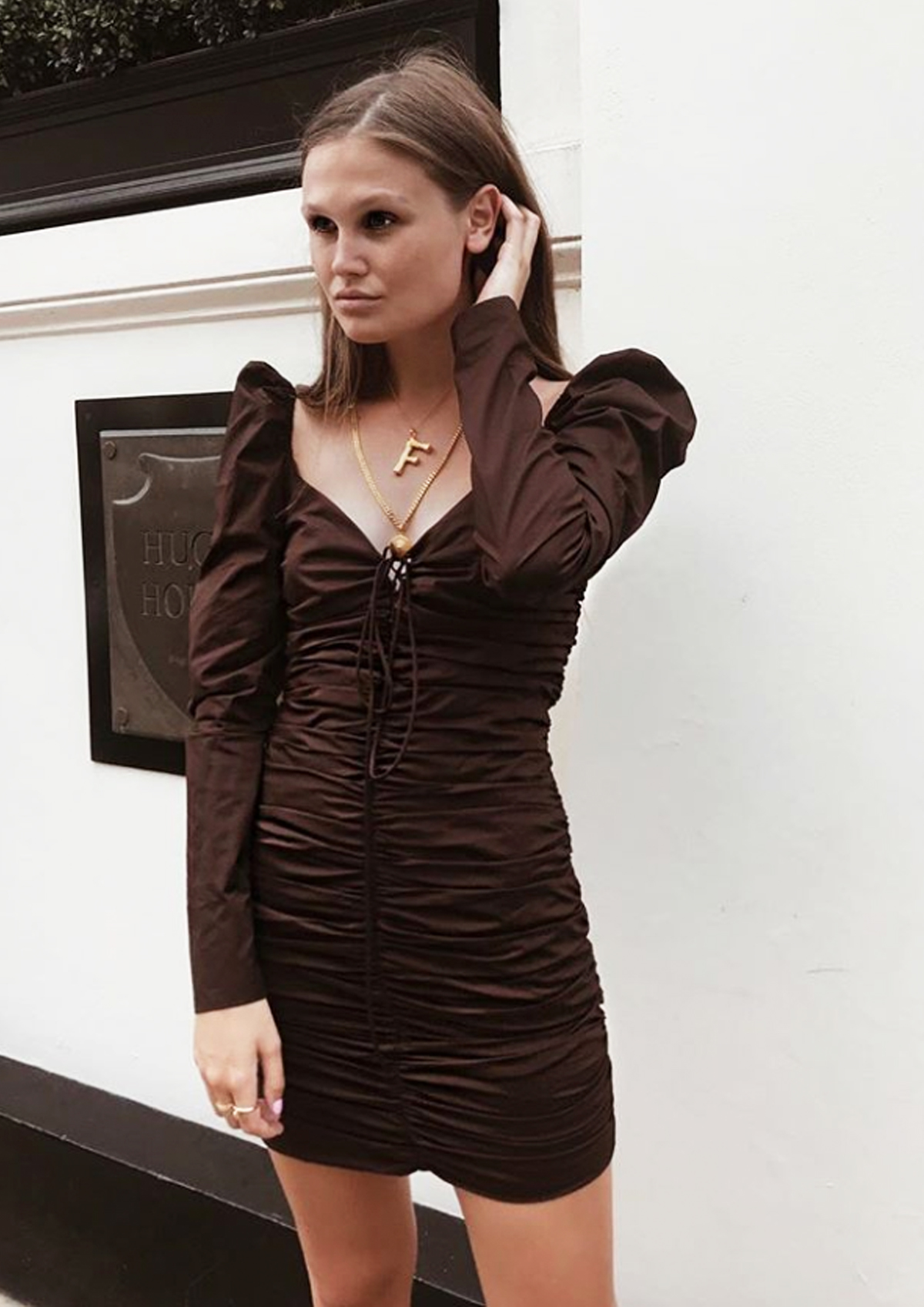 Brown MINI DRESS zara | Dresses Images 2022