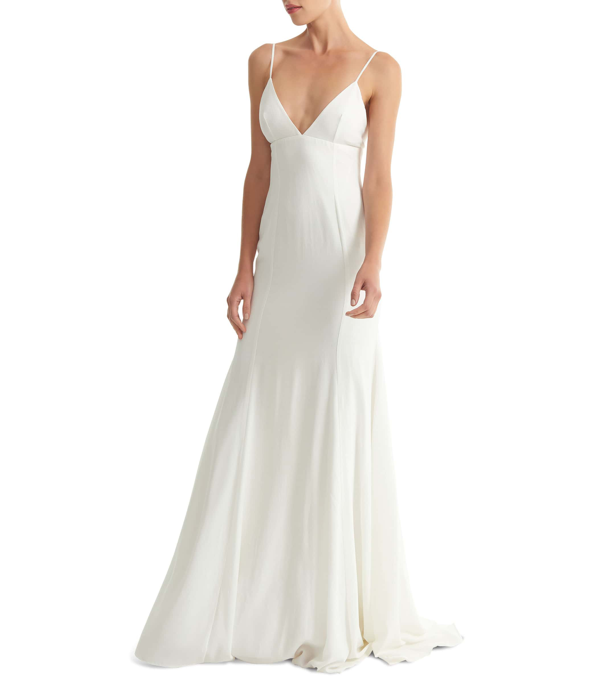 white bridal slip dress