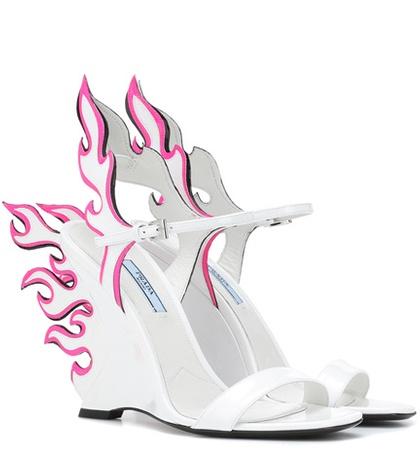 prada pink fire heels
