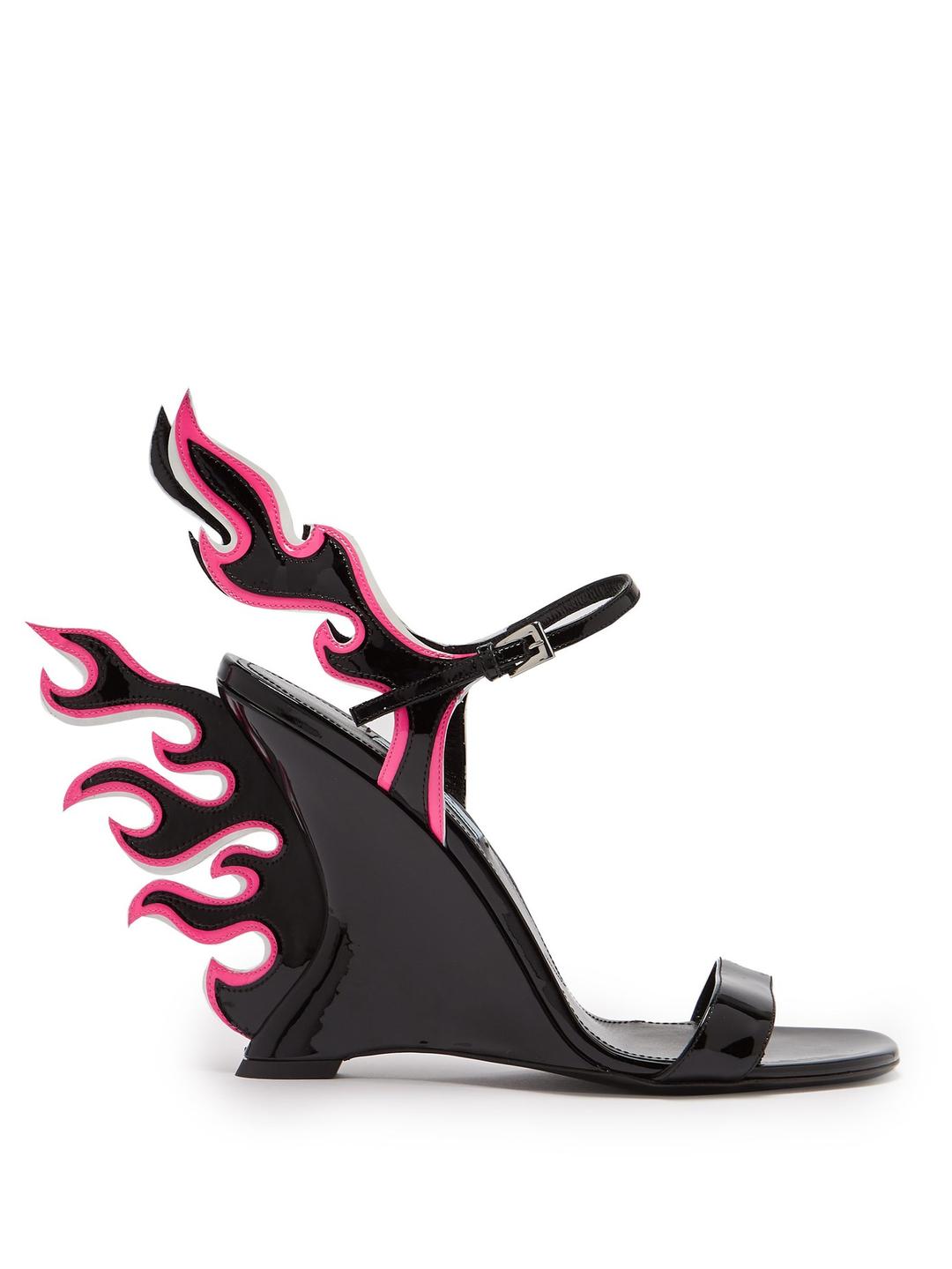 pink prada flame heels