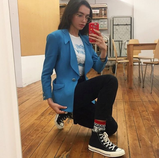 blazer with tennis shoes