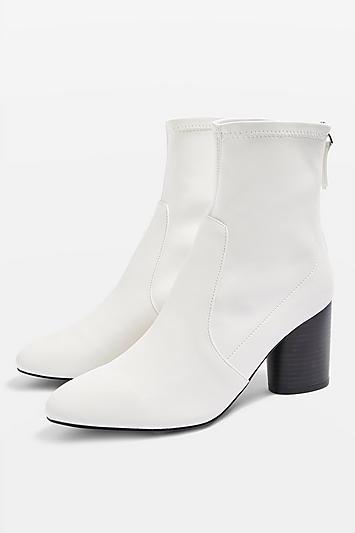 black and white ankle boots