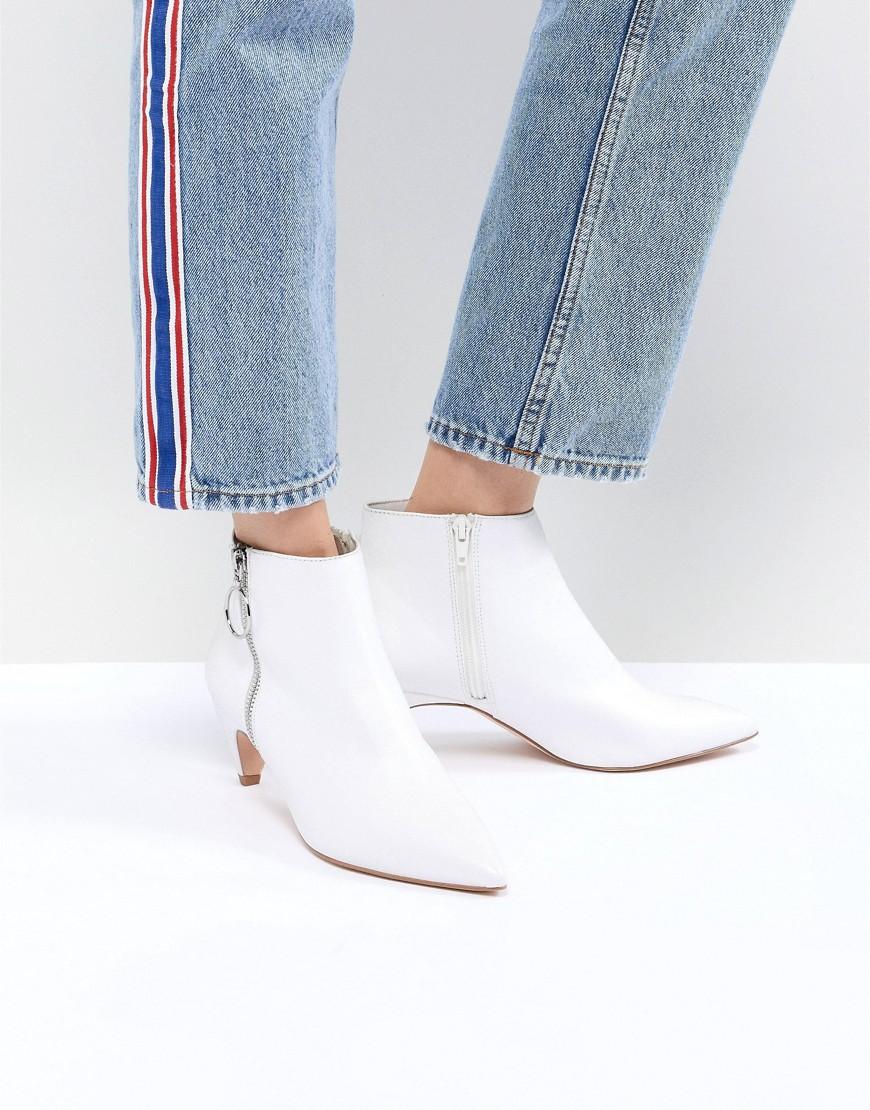 white flat booties