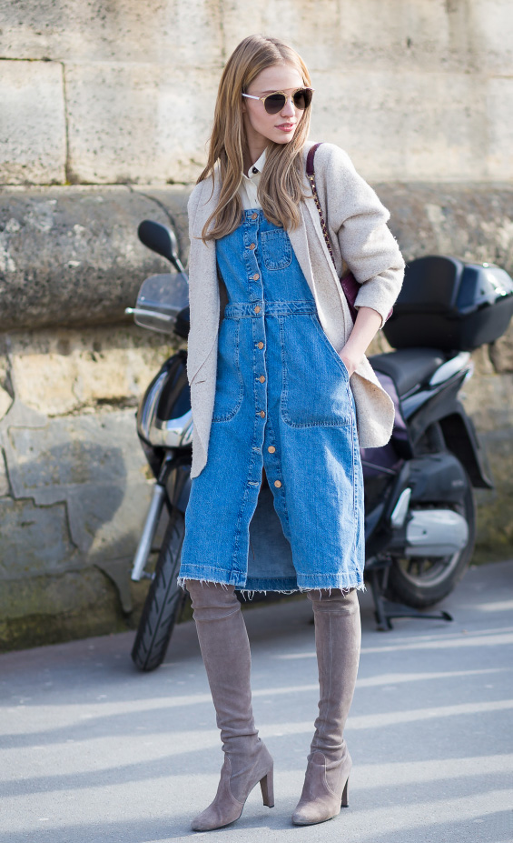 overall dress fall outfit
