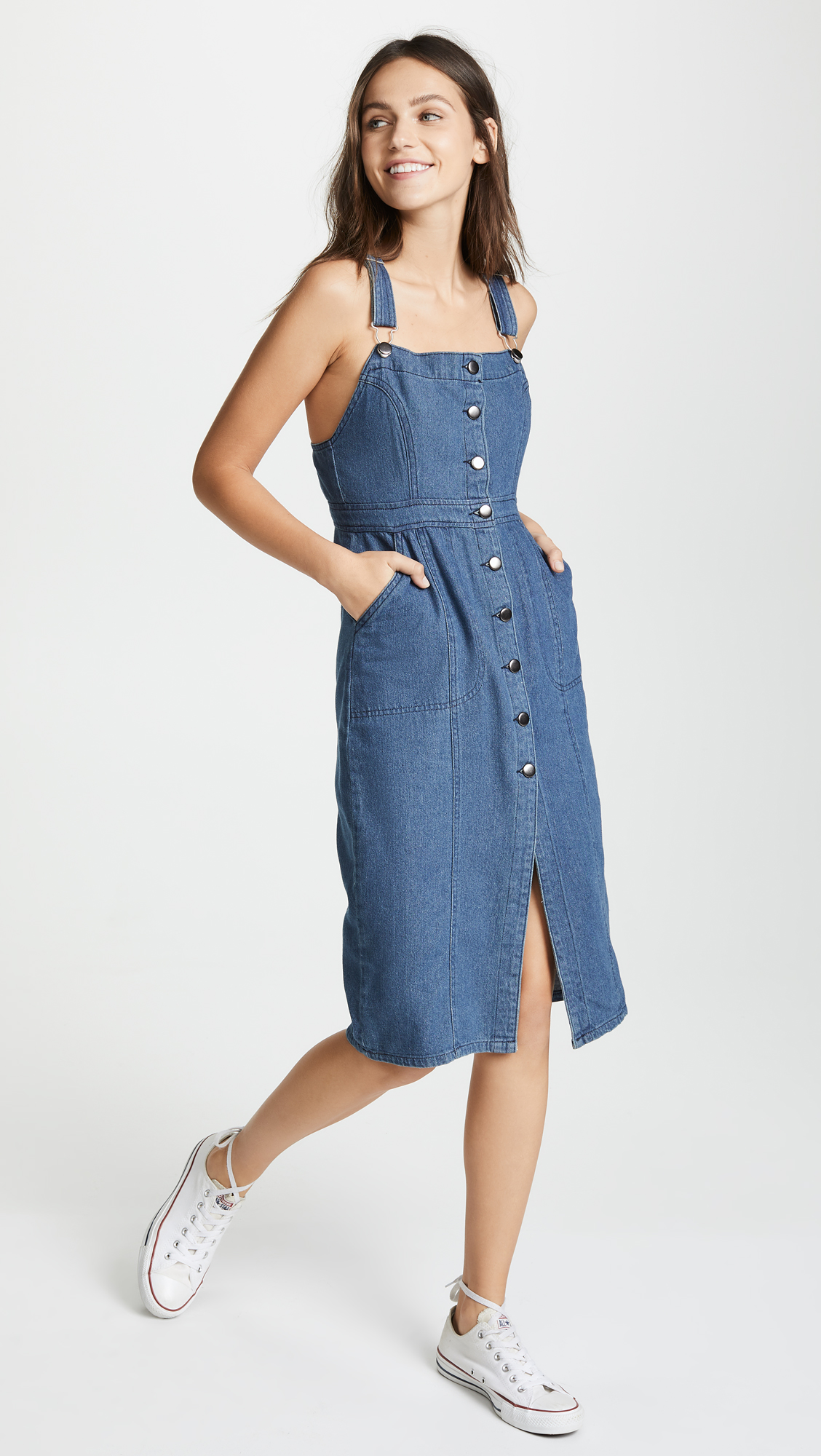 cute denim overall outfits