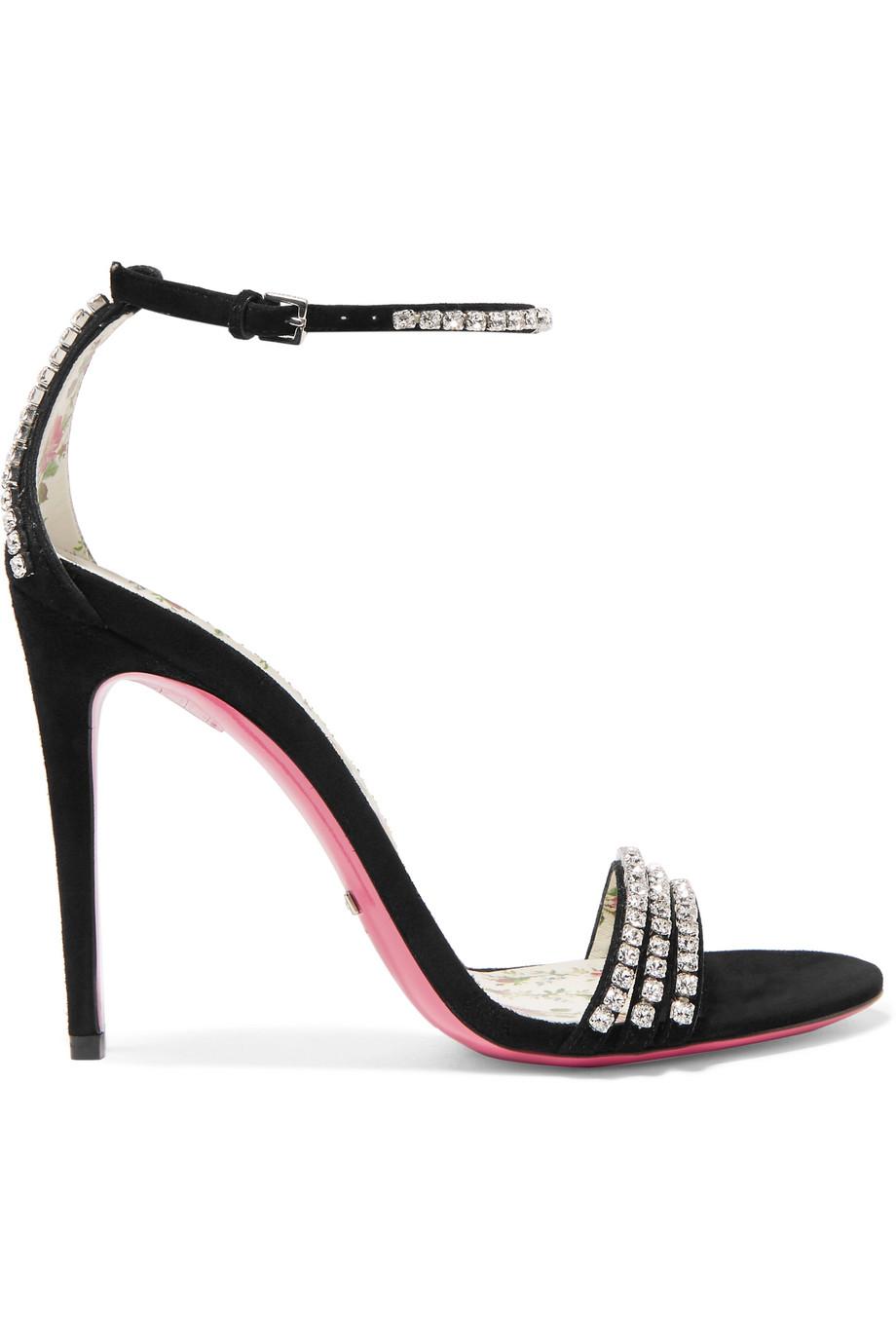 black heels with embellishment