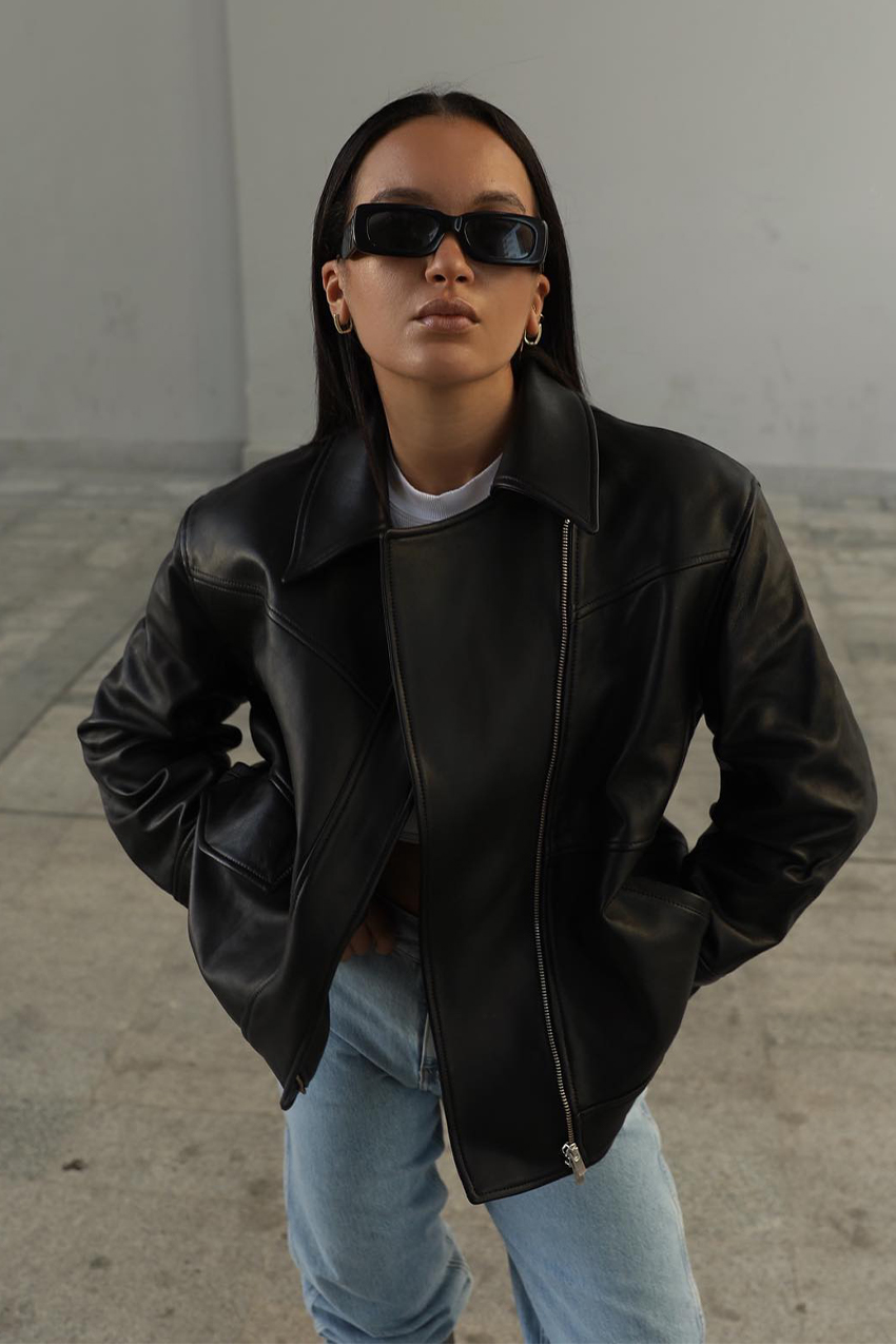 Fur Leather jacket for Women-thanhphatduhoc.com.vn