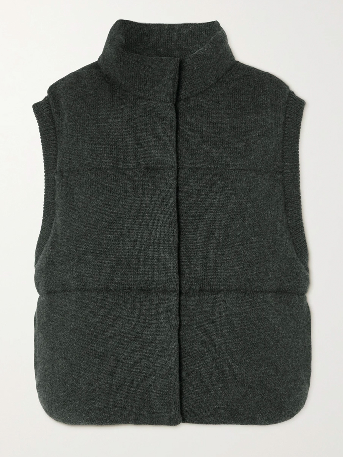 Le Kasha Quilted Organic Cashmere Gilet