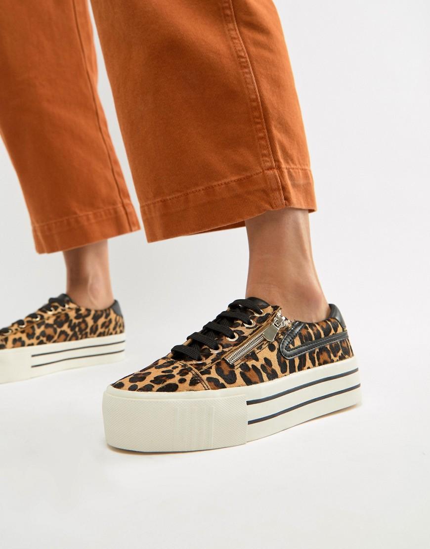 halogen baylee platform slip on sneaker leopard
