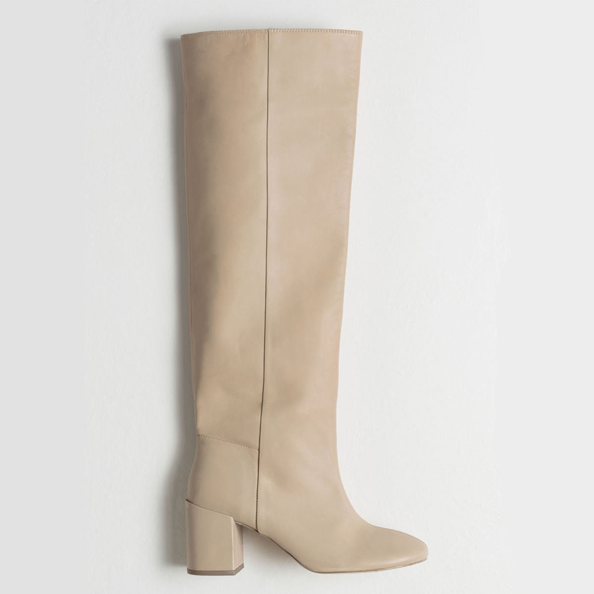 cream slouchy boots