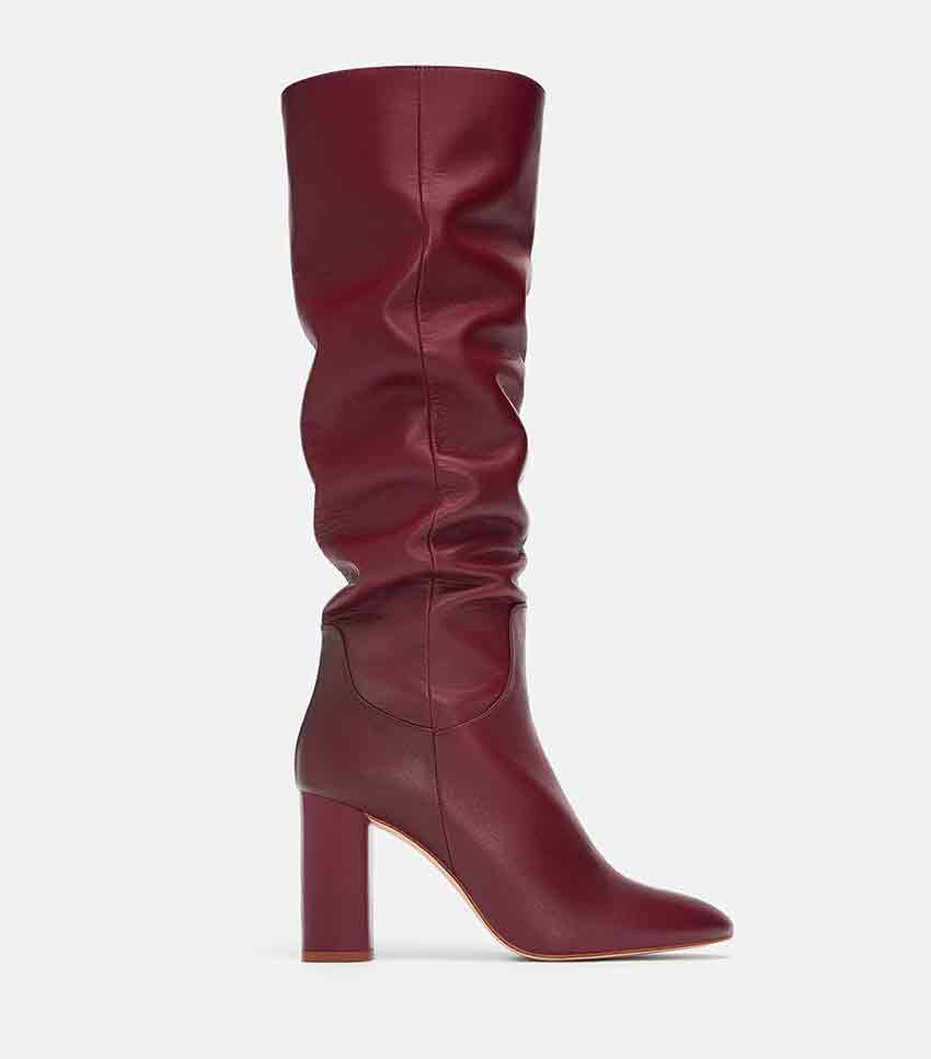 zara maroon boots