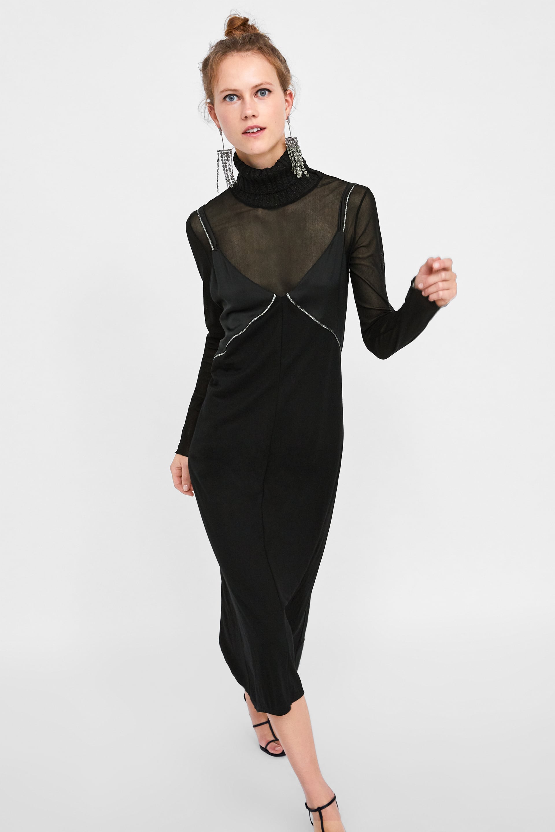 zara black dress 2018
